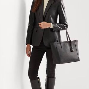 Ralph Lauren Black Leather Tote
